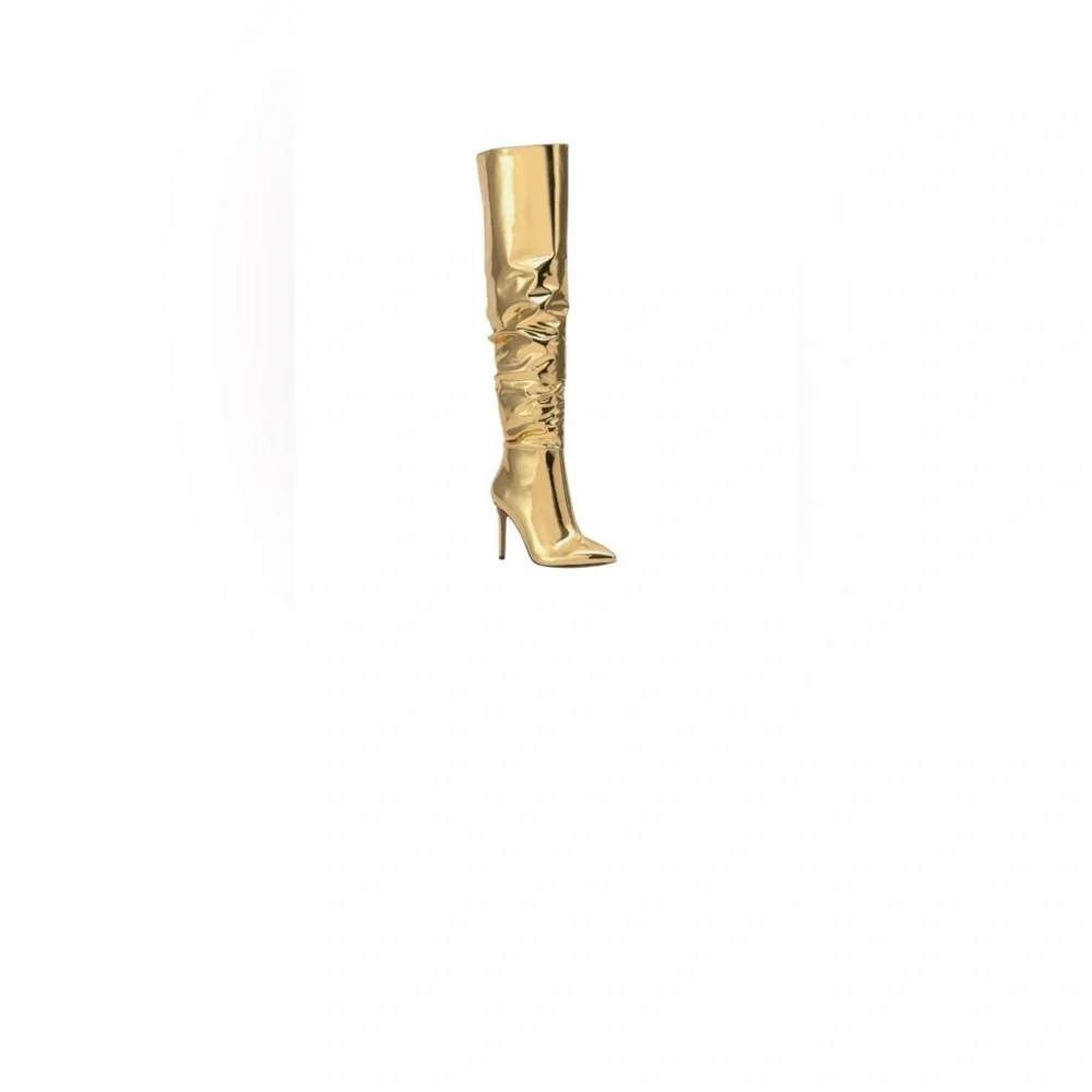 INC New without tag Gold High-Shine Women's Boots